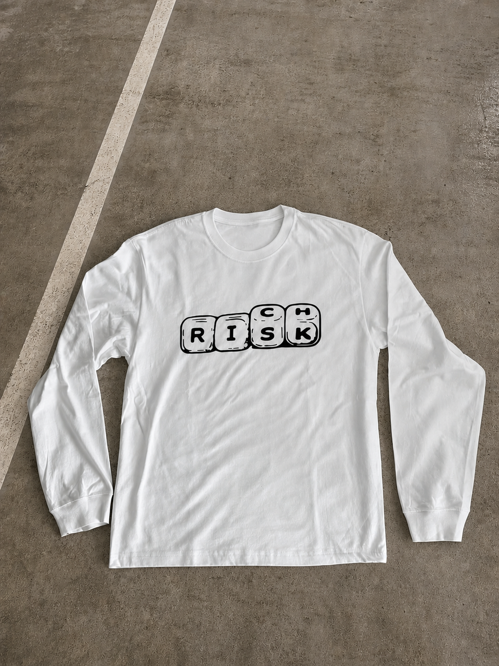 Tee shirt blanc "RICH/RISK"