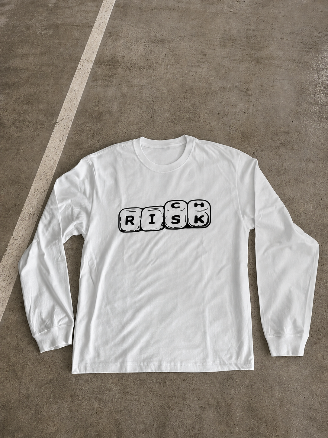 Tee shirt blanc "RICH/RISK"